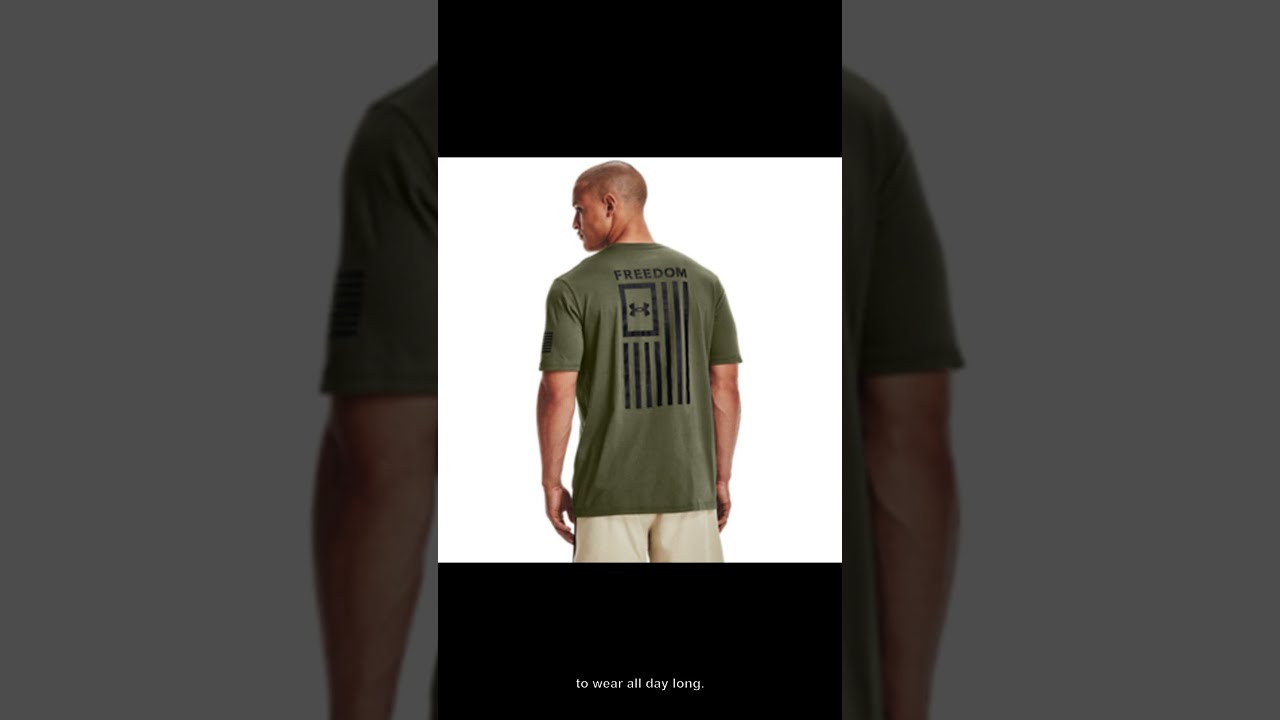 New Under Armour Freedom Flag Tee For Men Patriotic Style