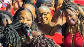 Patrice Roberts performs “Like yuh self” to a crowd in St Lucia Patrice Roberts performs “Like yuh self” to a crowd in St Lucia