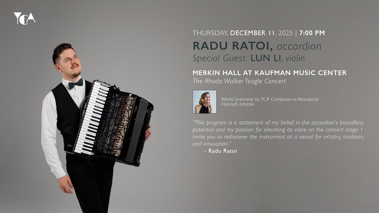 Accordionist, Radu Ratoi Live from Merkin Hall at Kaufman Music Center