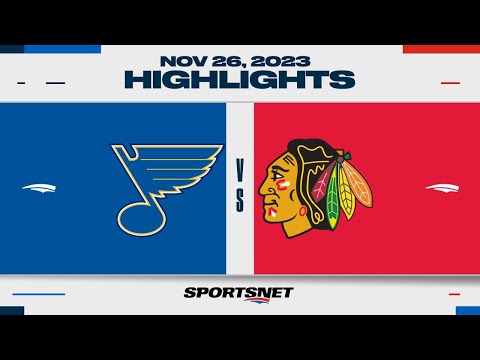 NHL Highlights | Blues vs. Blackhawks - November 26, 2023