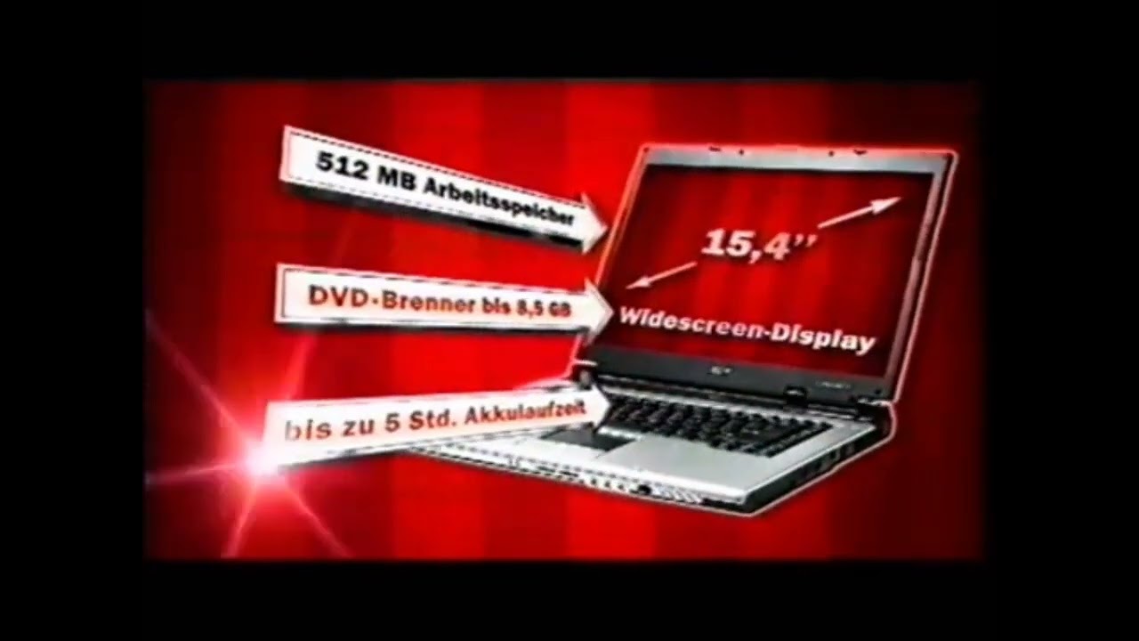 Werbung MediaMarkt & Acer, Intel Centrino | TV Spot (2005)