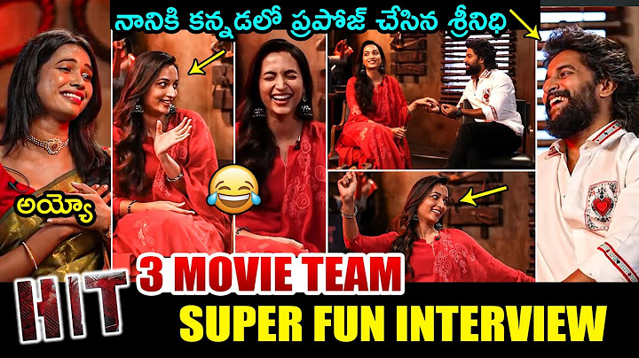 Hit 3 Team Super Fun Interview | Srinidhi Shetty Teaches Kannada To Nani About Love Proposal | FH