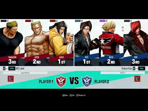 Lokof (Gato/Geese/Yamazaki) vs ViolentKain (Kyo/Rock/Iori) Winners Finals KOF XV ICFC NA Finals