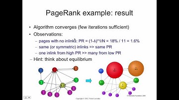 Web search 5: PageRank at convergence