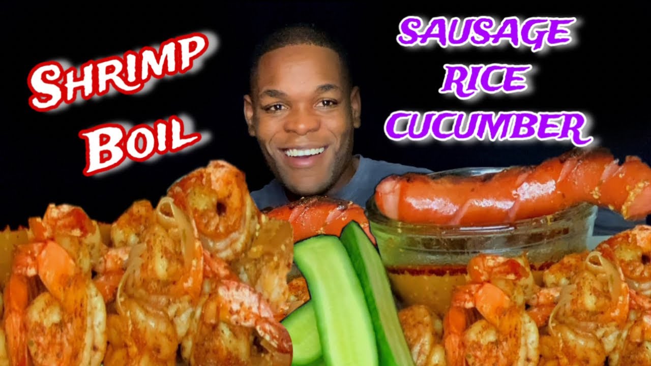 HUGE SEAFOOD BOIL MUKBANG SAUSAGE RICE AND CUCUMBERS MUKBANG YouTube