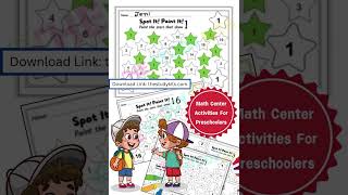 Math Center Activities For Preschoolers