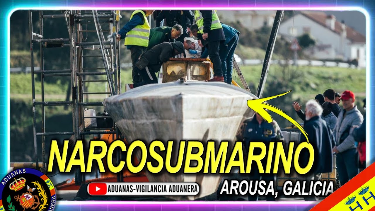 Narcosubmarino 'Poseidón'  hallado vacío en Vilaxoán, ría de Arousa, Galicia - Aduanas SVA