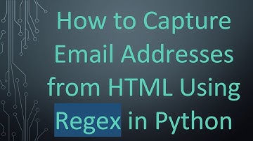 How to Capture Email Addresses from HTML Using Regex in Python