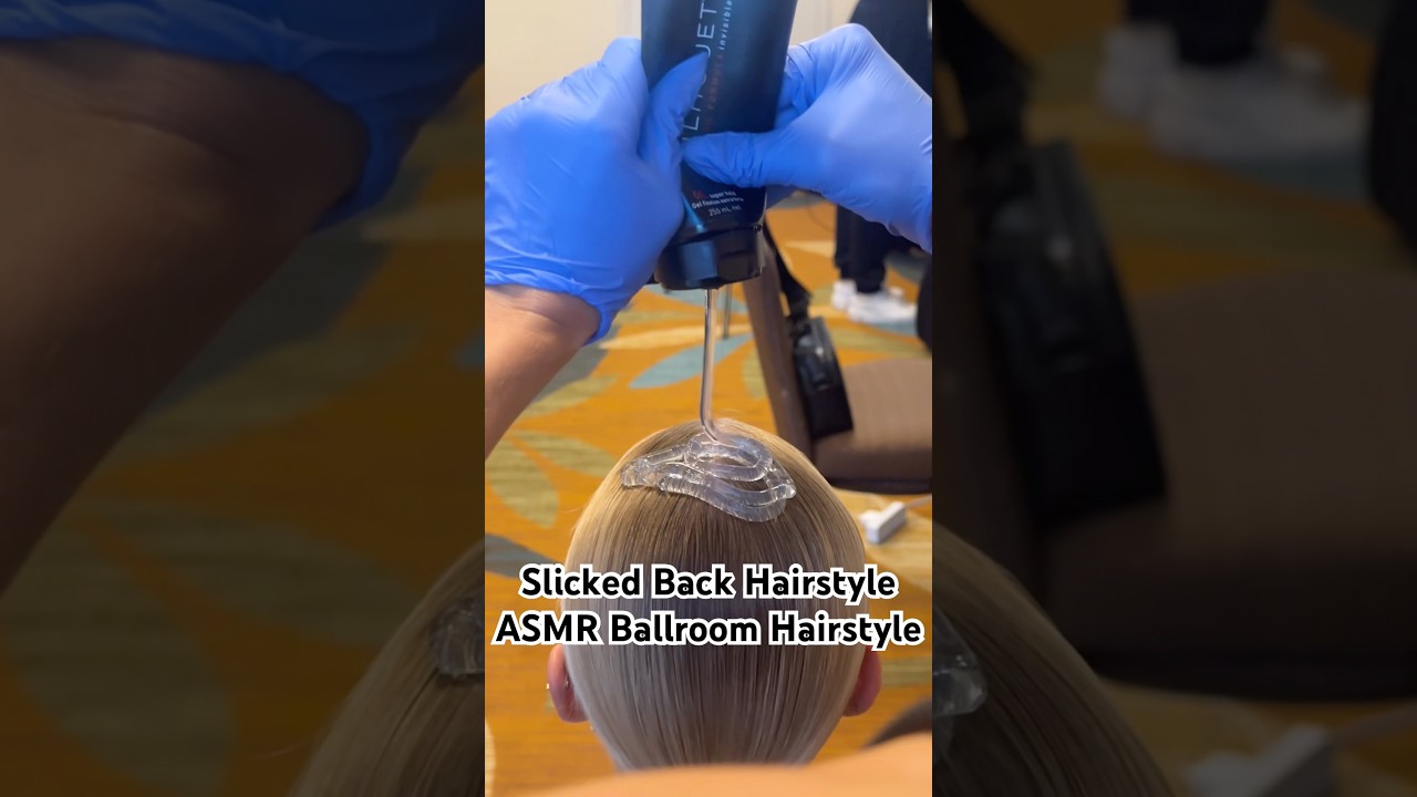 ASMR 🔊 Slicked Back Hairstyle Ballroom Hairstyle 