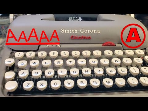 "A" Too High ! Type Alignment Smith Corona Vintage Typewriter 5TE , Adjusted Height, Lowered