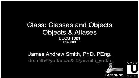 1021 Class on Object-Oriented Programming: Object Aliases
