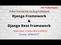 Django Framework | Django Rest Framework | Online Training | MS Technologies