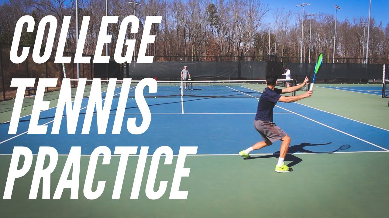 Queens University Men's Tennis Practice
