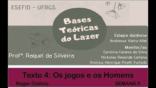 Os jogos e os homens: A máscara e a vertigem