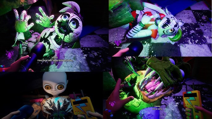 All Animatronics Destroyed And Repaired By Cassie - FNAF Security