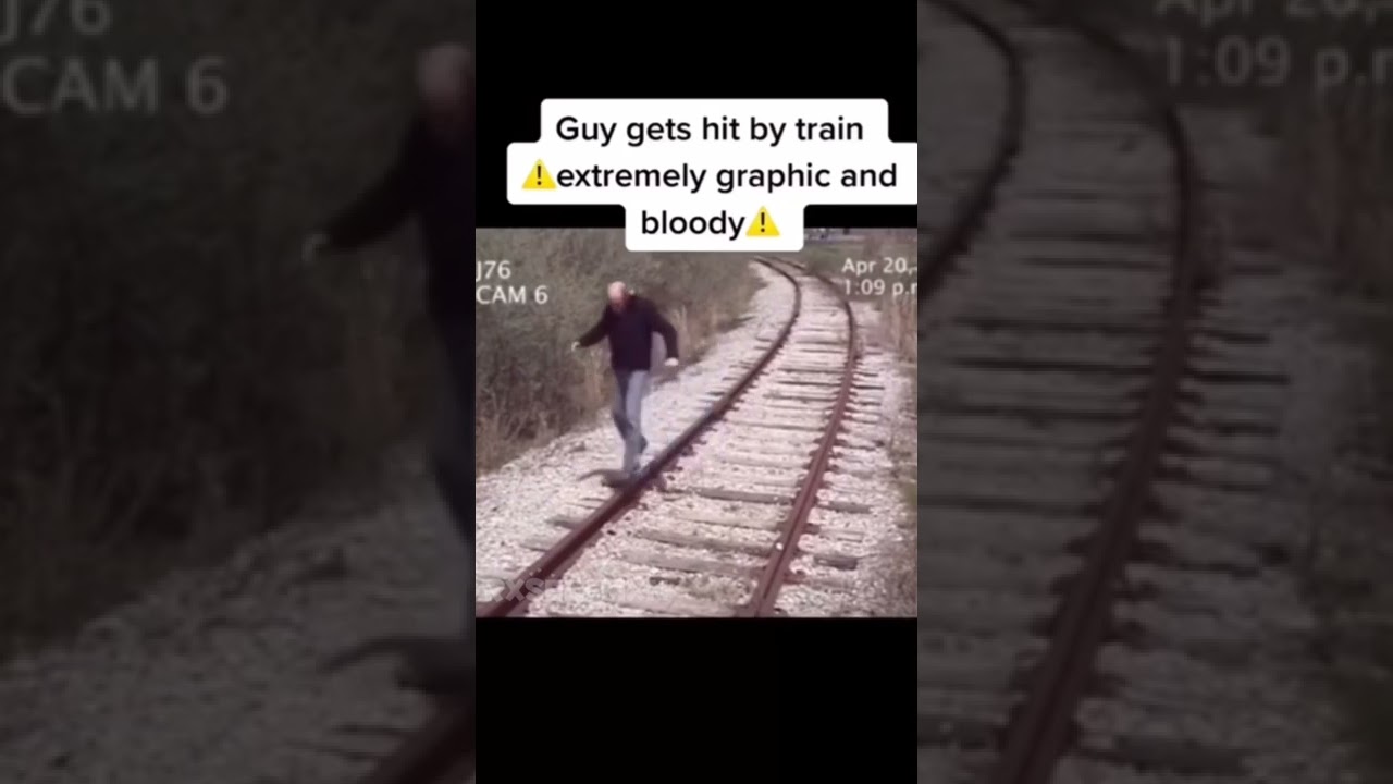 Poor Old Man Gets Hit By Train ðŸ˜ðŸ˜ðŸ˜ (extremely bloody/graphics) (Emotional)
