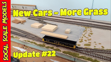 Layout Update #22 August-24-2020 | New RailGons | Planting Grass