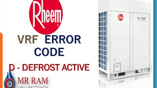 Rheem VRF Error code D (ENGLISH)