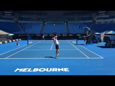Alexander Zverev practice with Jason Kubler 2019 AO (HD)