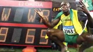 Usain Bolt Smashes 3 World Records! 100m 9 69 200m 4x100m