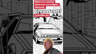 Great Scott Any coloring sheet ai coloringpages backtothefuture