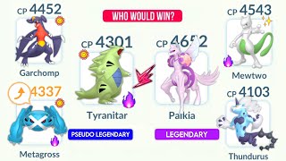 LEGENDARY vs PSEUDO LEGENDARY Pokémon Battle (Pokemon GO)