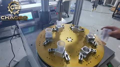 Automatic Rotary Ultrasonic Plastic PP Cups Welding Machine with Robot Arm