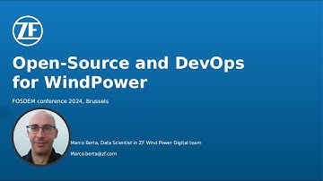 FOSDEM 2024 - Energy Dev Room - Open Source and DevOps for Windpower