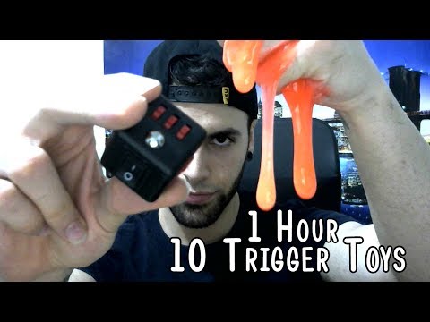 ASMR 10 TRIGGER TOYS IN 1 HOUR (Binaural) | Español