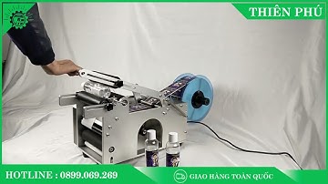 Máy Dán Decal Chai Tròn Bán Tự Động Có In Date | 0899.069.269