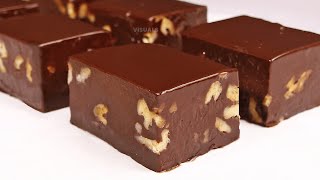 Only 2 Ingredient Chocolate Fudge Recipe | Easy Chocolate Fudge Recipe