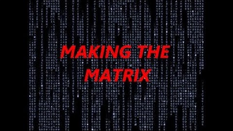 MAKING THE MATRIX (command prompt)