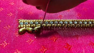 Trending Aari embroidery design// Aari work for beginners