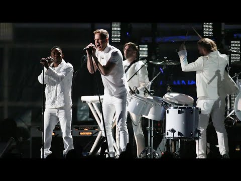 Imagine Dragons - Radioactive x m.A.A.d city live from Grammys 2014 (no lags 60fps)