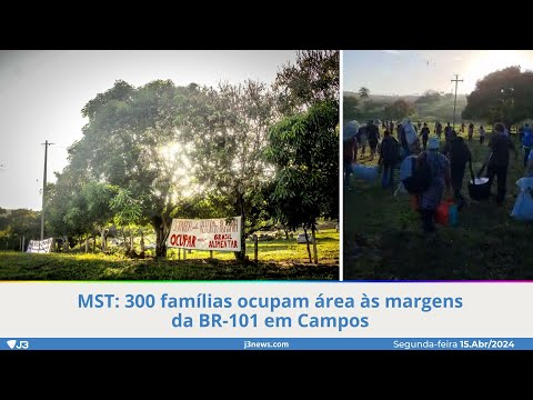 MST: 300 famílias ocupam área às margens da BR-101 em Campos