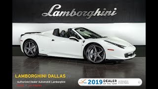 This is a smoke free carfax certified 2014 ferrari 458 italia spider
equipped with 4.5l 570hp v8 engine and 7-speed f1 (automatic paddle
shift) tran...