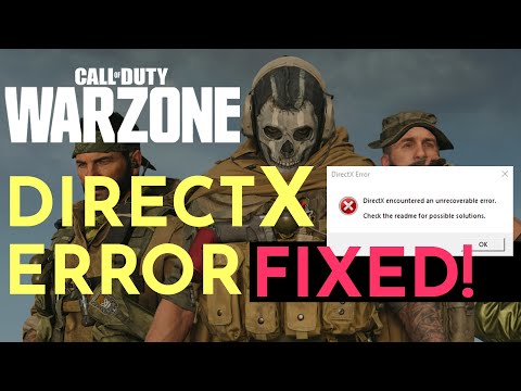 How to FIX WarZone DirectX error in Windows 10 (Feb 2021)| MW COD WINDOWS 10 PRO