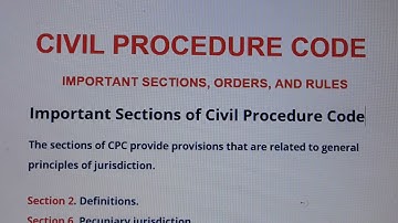 Important sections and orders of CPC /Civil Procedure Code /Tricks to Remember Sections.
