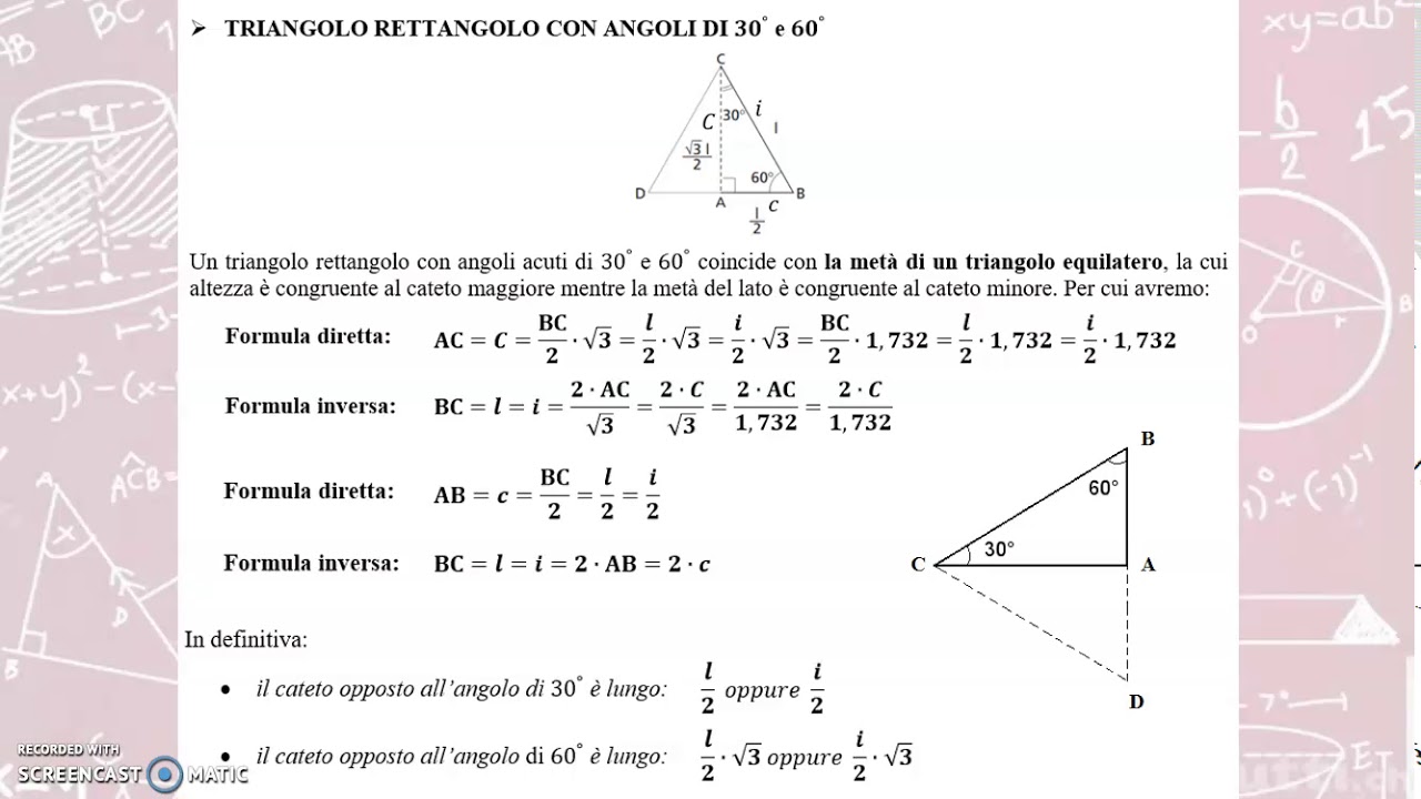 Triangolo Con Angoli Di 30 E 45 Gradi