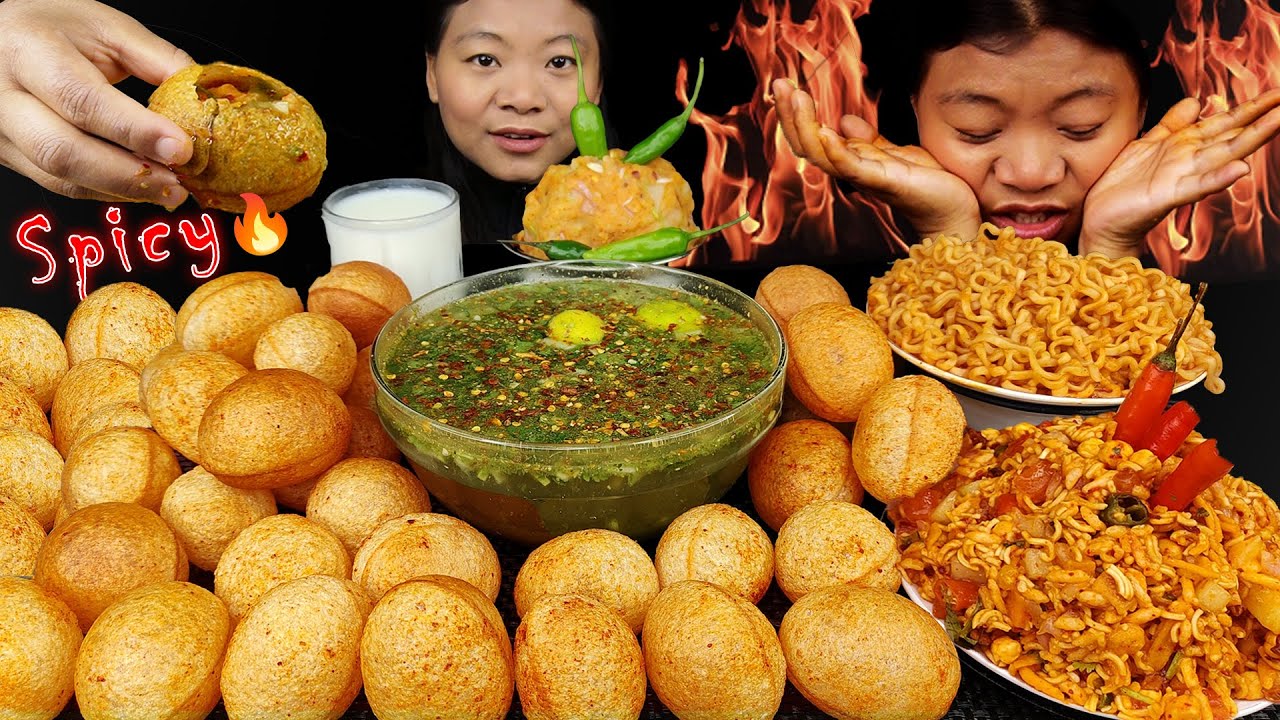 Deadly Spicy Panipuri Ever🥵😵 Eating Gilo Chatpate With Spicy 3x Noodles Eating Show, Nepali Mukbang