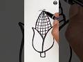Draw Corn with the Letter "Y" #shorts #art #artforkids #drawing
