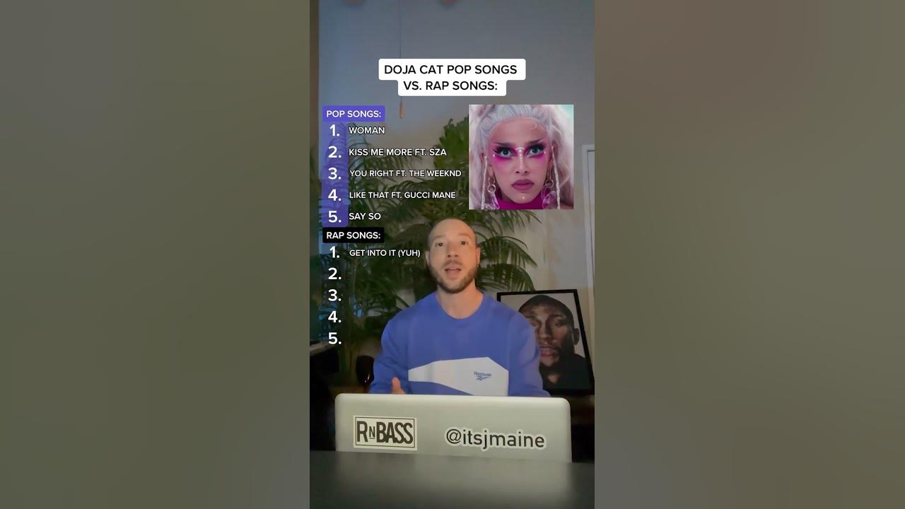 Doja Cat Pop Songs Vs. Rap Songs #shorts #dojacat #pop #popmusic #rap #nowplaying