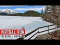 60 Mins Virtual Run | Uphill, Trail, Snow | Running On Treadmill