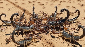 Ants Attack the Scorpion