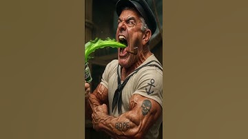 Thumbnail of I’m Popeye the Sailor Man￼ #popeye #olivia #brutus #fyp #shortvideo #shorts #chatgpt #zueira #aiart