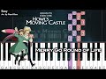 Easymerry go round of life howls moving castle  piano tutorial with finger numbers