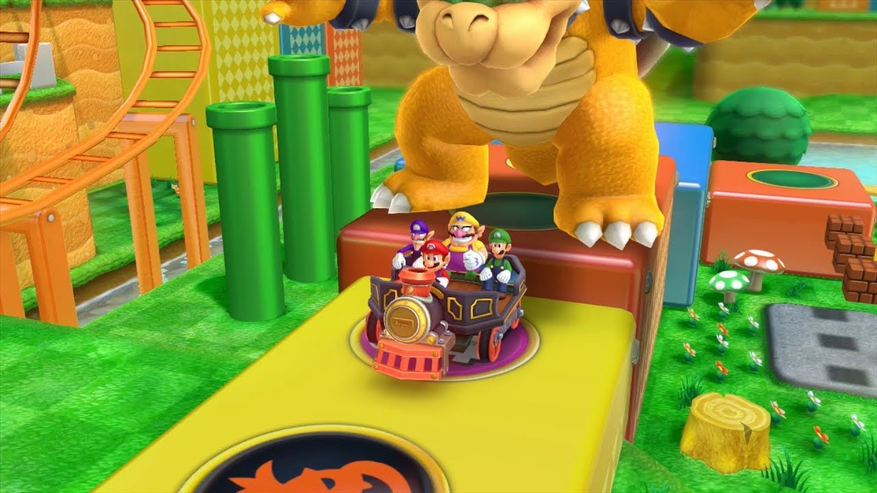 Mario Party 10 Bowser Party #236 Mario, Luigi, Wario, Waluigi Mushroom Park Master Difficulty