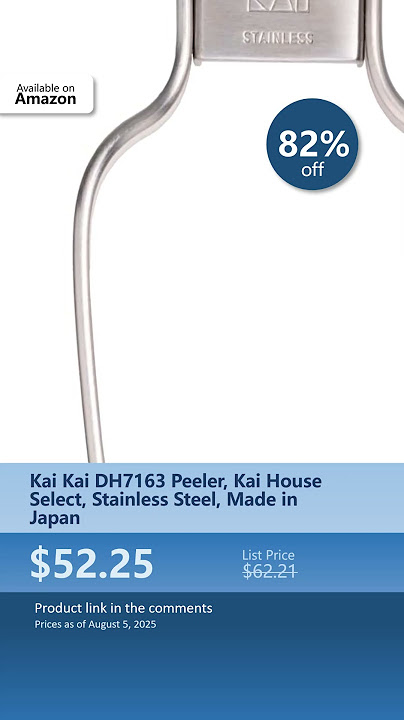 Kai Kai DH7163 Peeler, Kai House Select, Stainless Steel, Made in Japan