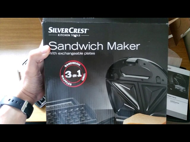Unboxing SilverCrest 3 in 1 Sandwich Toaster SSMW 750 B2 from Lidl - YouTube