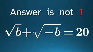 A Very Nice Square Root Problem | Can You Solve It? | Olympiad mathematics